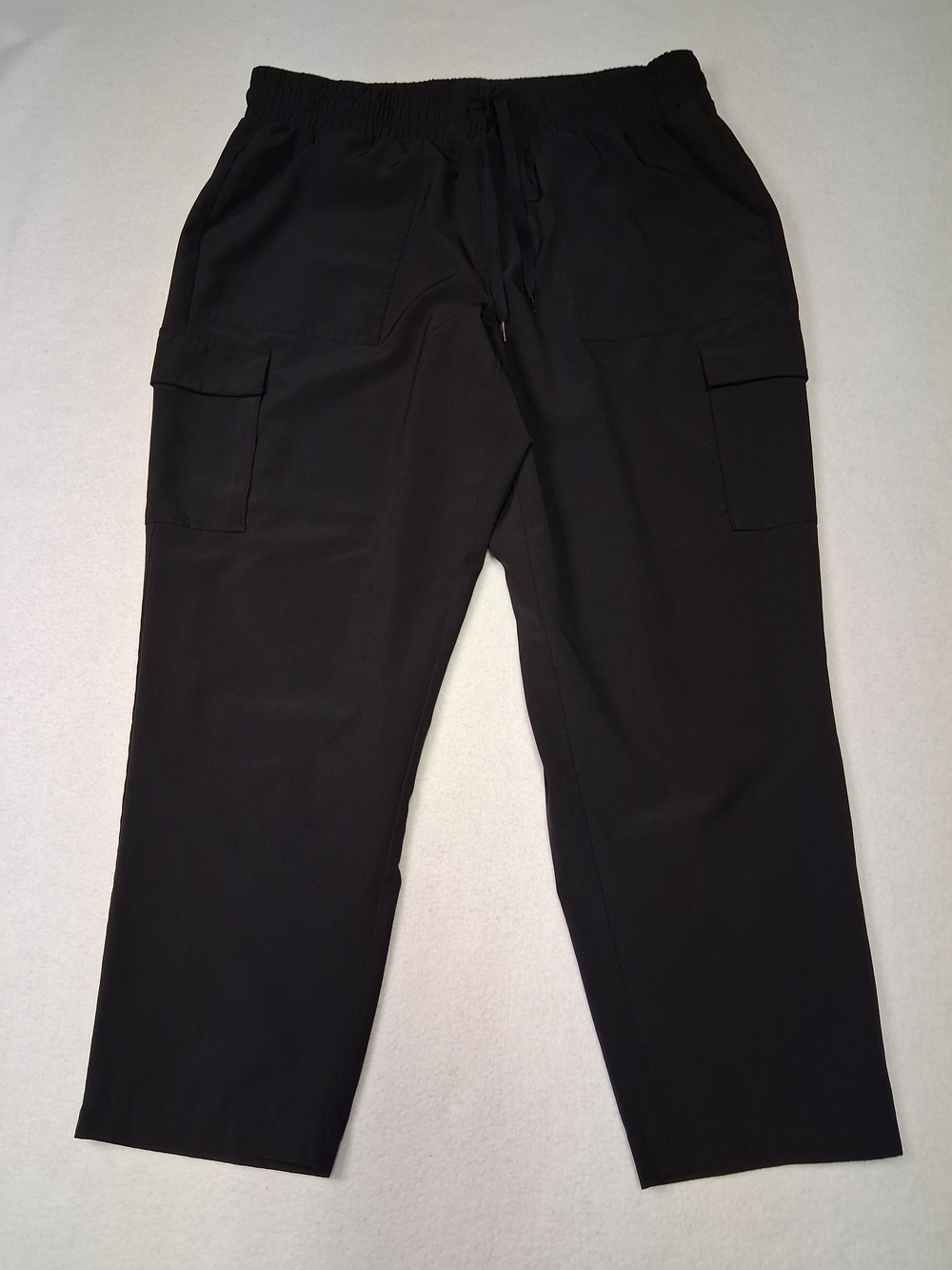 Reebok Black Women's Cargo Track Pants with Elastic Waist